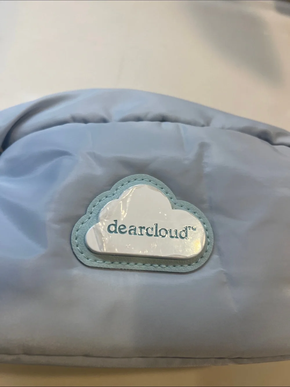 dearcloud Light Blue Cosmetic Pouch with Cloud Tag New!
